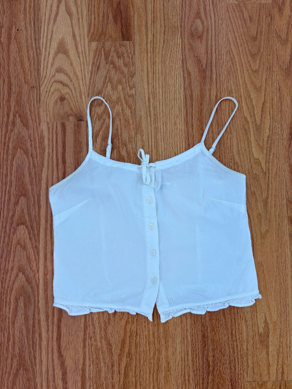 Brandy Melville button up white tank